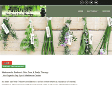 Tablet Screenshot of andreas-skincare-bodytherapy.com